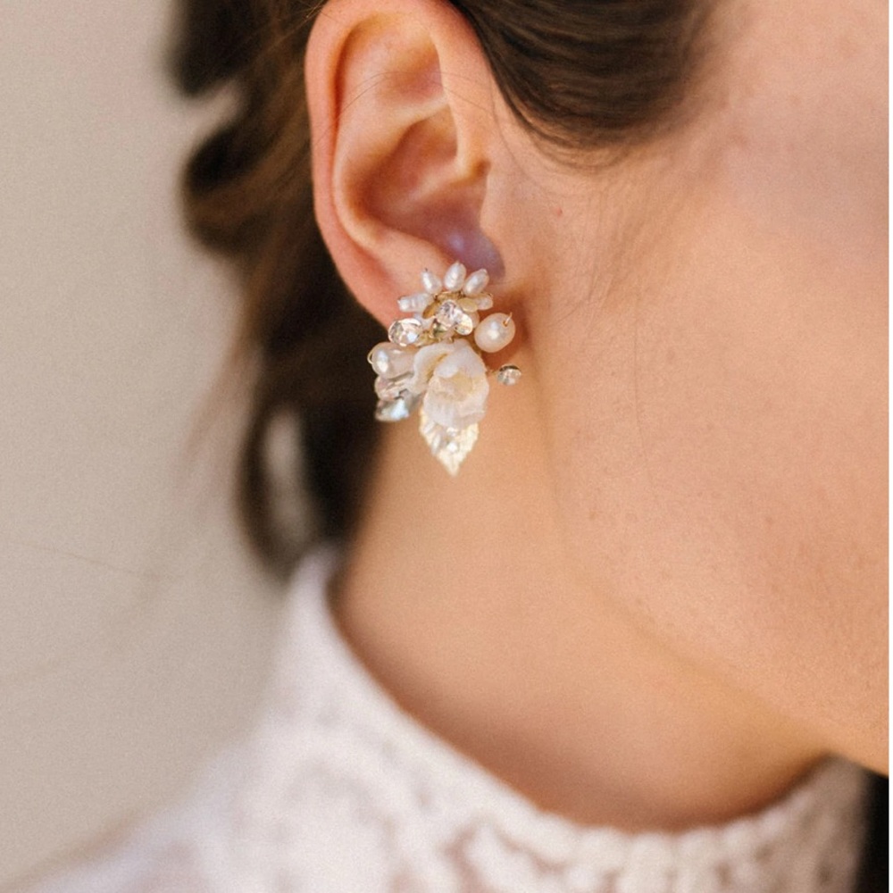 Untamed Petals Bridal Earrings